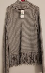 Grey turtleneck sweater